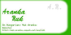 aranka muk business card